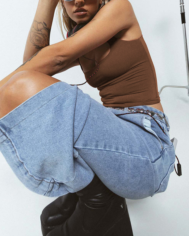 Square Neck Slim Sexy Bottoming Tank Top