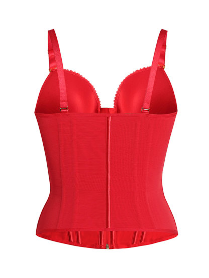 Heart Shape Tummy Control Compression Tanks Corset Waist Trainer Body Shaper with Zipper