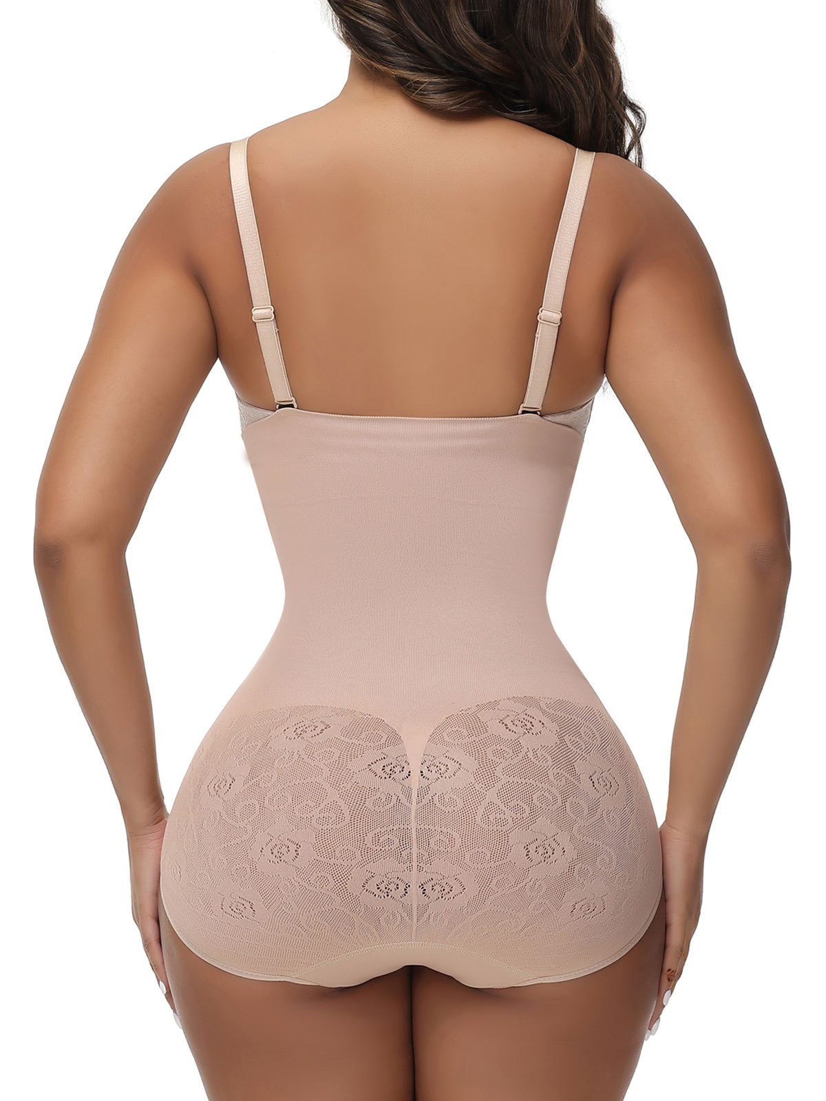 Butt Lift Button High Waist Shaping Shorts