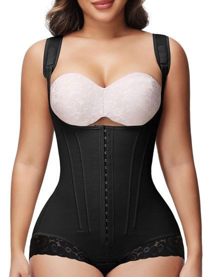 Open Chest Abdominal Control Triangle One-Piece Body Shaper