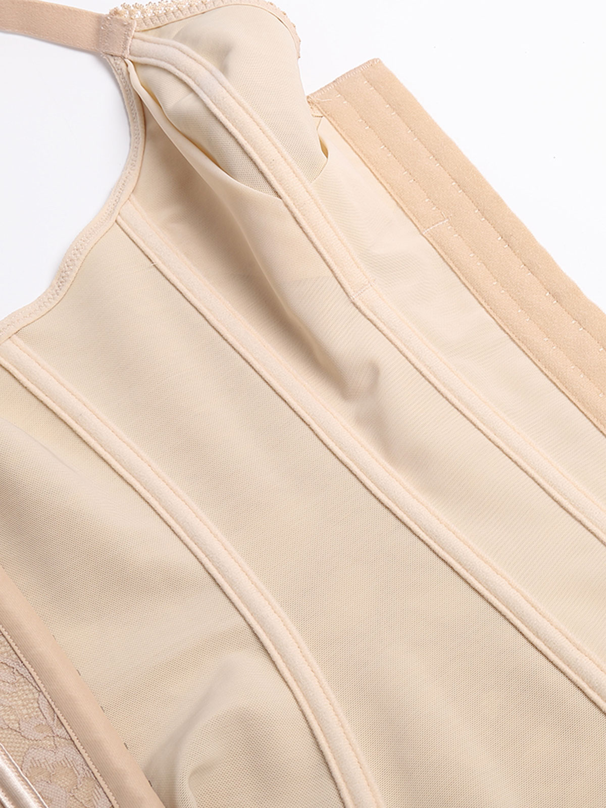 V Neck Tummy Control Lace Waist Trainer Body Shaper