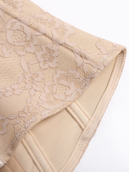 V Neck Tummy Control Lace Waist Trainer Body Shaper