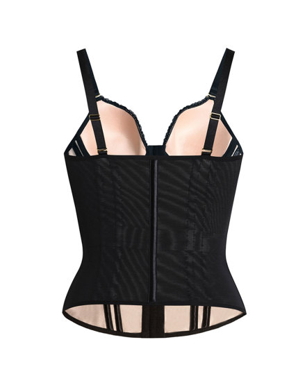 Heart Shape Tummy Control Compression Tanks Corset Waist Trainer Body Shaper with Zipper