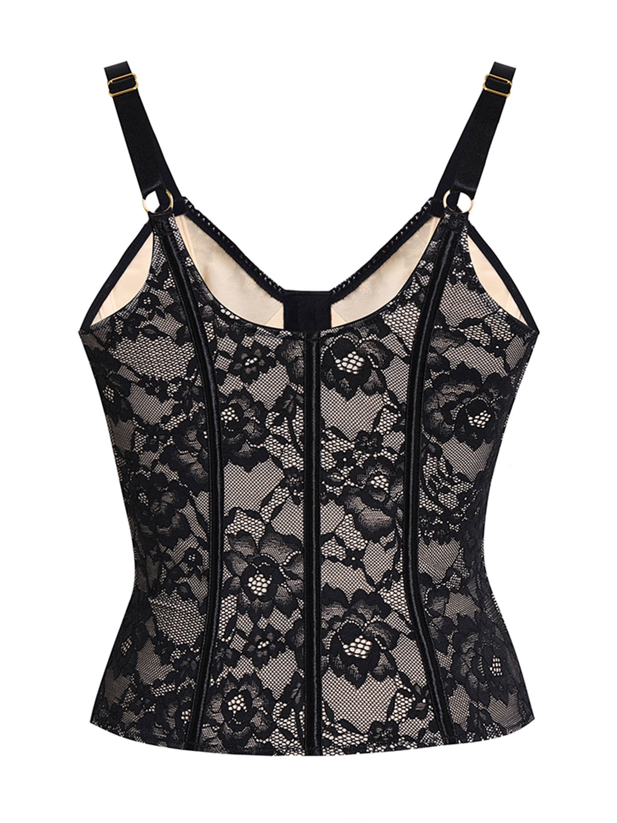 V Neck Tummy Control Lace Waist Trainer Body Shaper