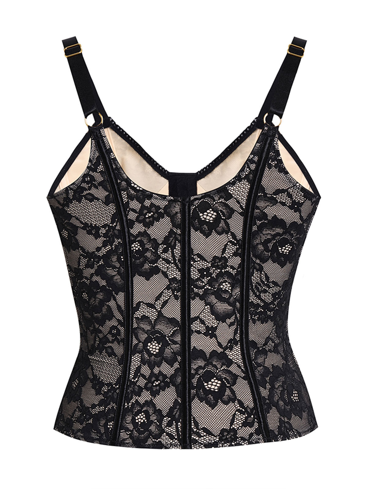 V Neck Tummy Control Lace Waist Trainer Body Shaper