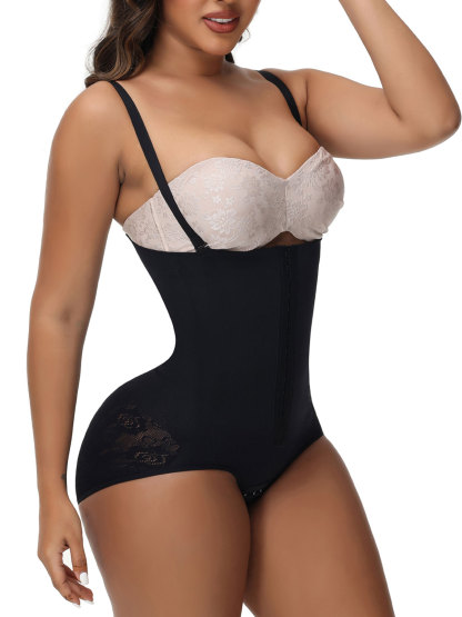 Butt Lift Button High Waist Shaping Shorts