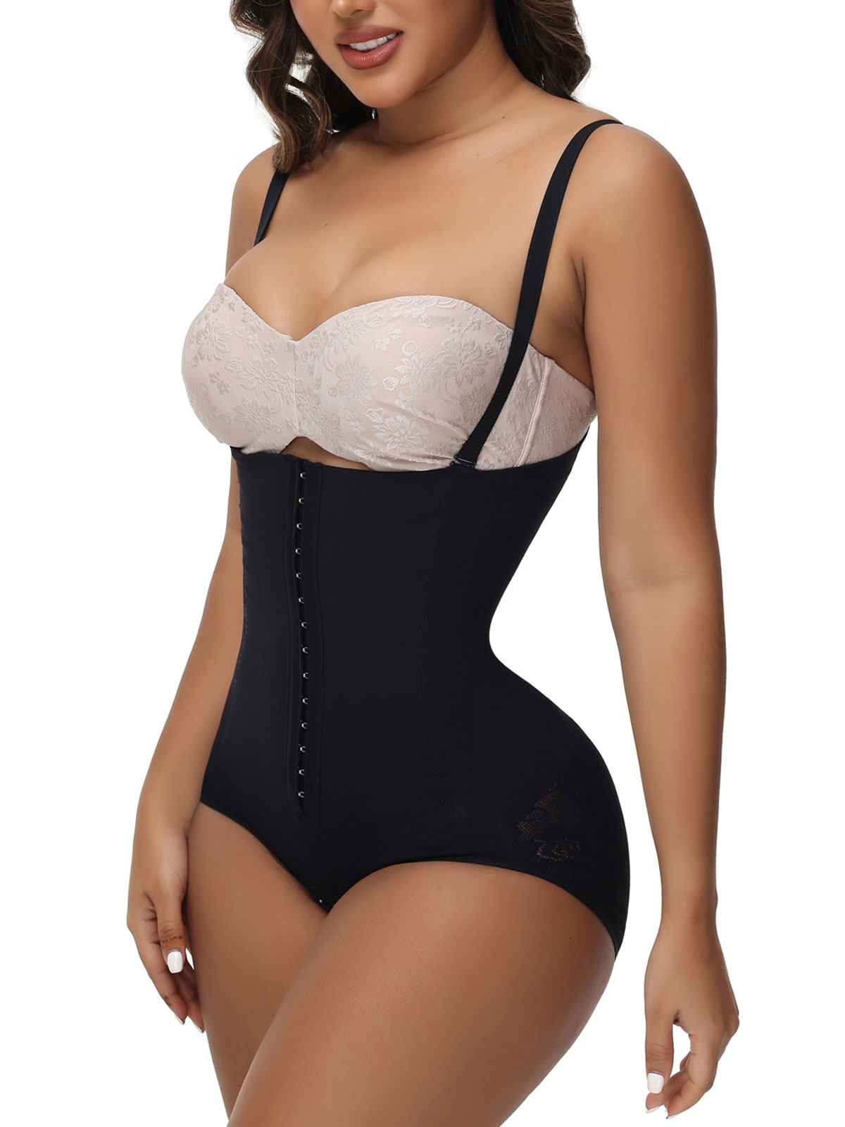 Butt Lift Button High Waist Shaping Shorts