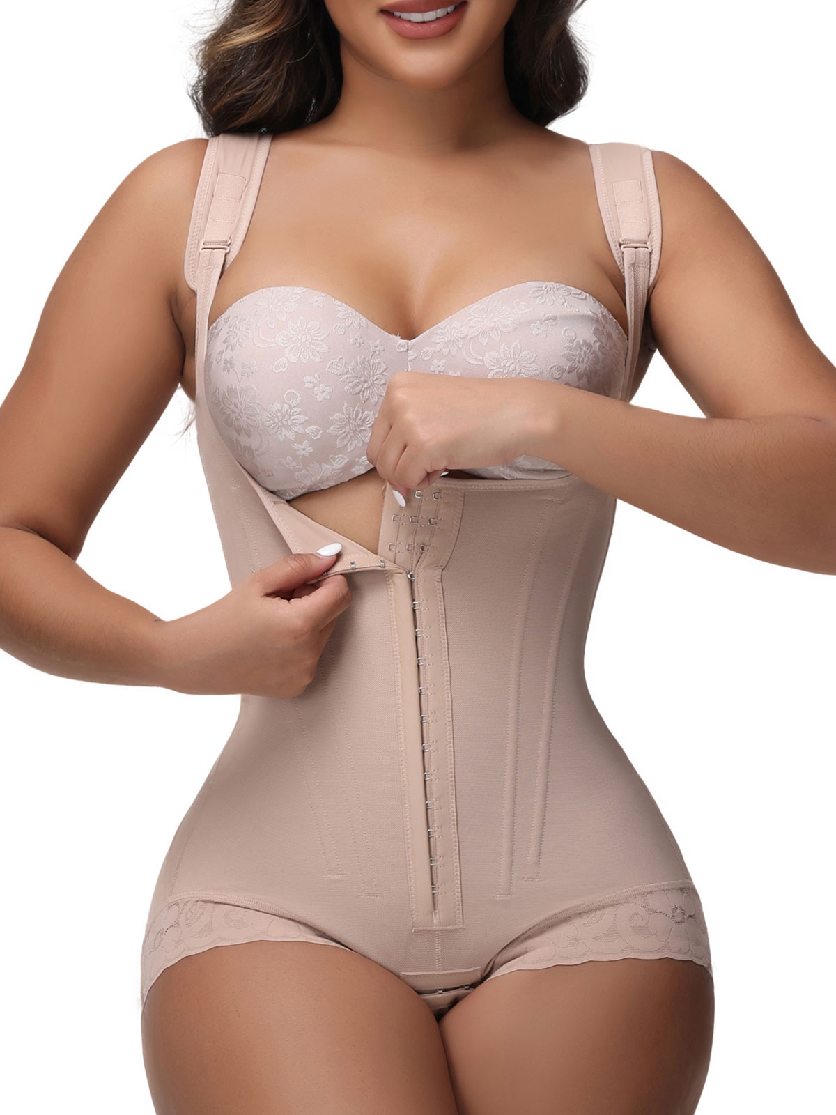 Open Chest Abdominal Control Triangle One-Piece Body Shaper