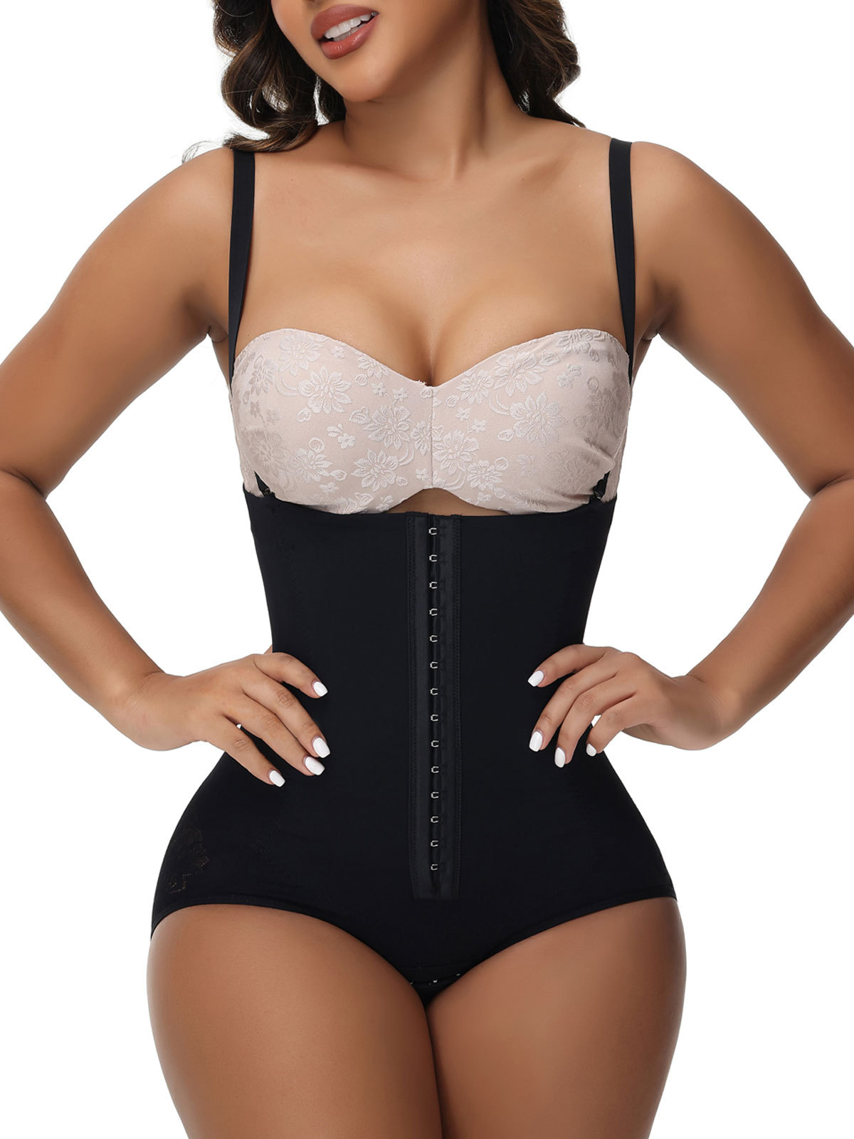 Butt Lift Button High Waist Shaping Shorts