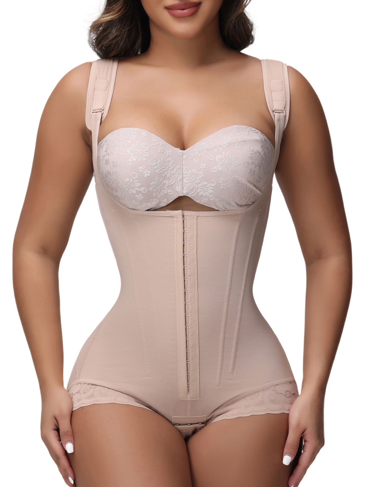 Open Chest Abdominal Control Triangle One-Piece Body Shaper