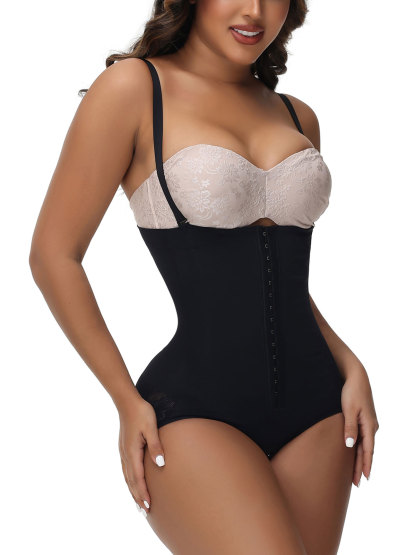 Butt Lift Button High Waist Shaping Shorts