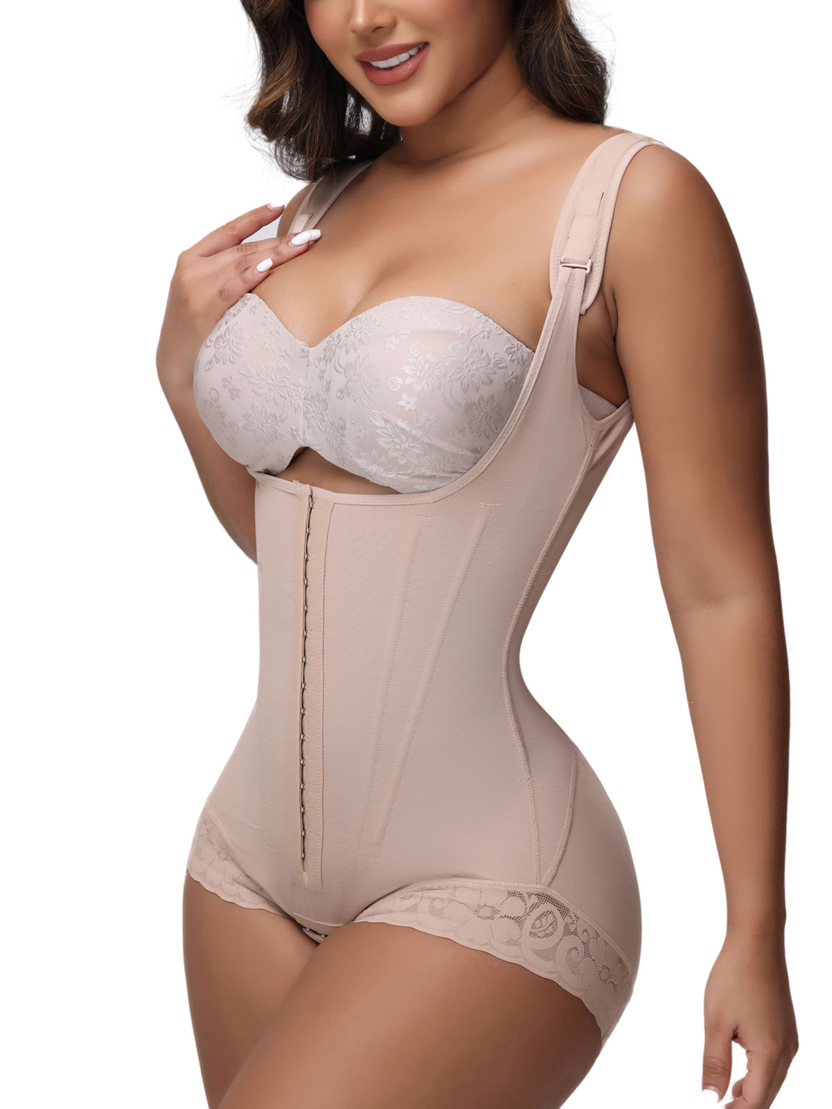 Open Chest Abdominal Control Triangle One-Piece Body Shaper