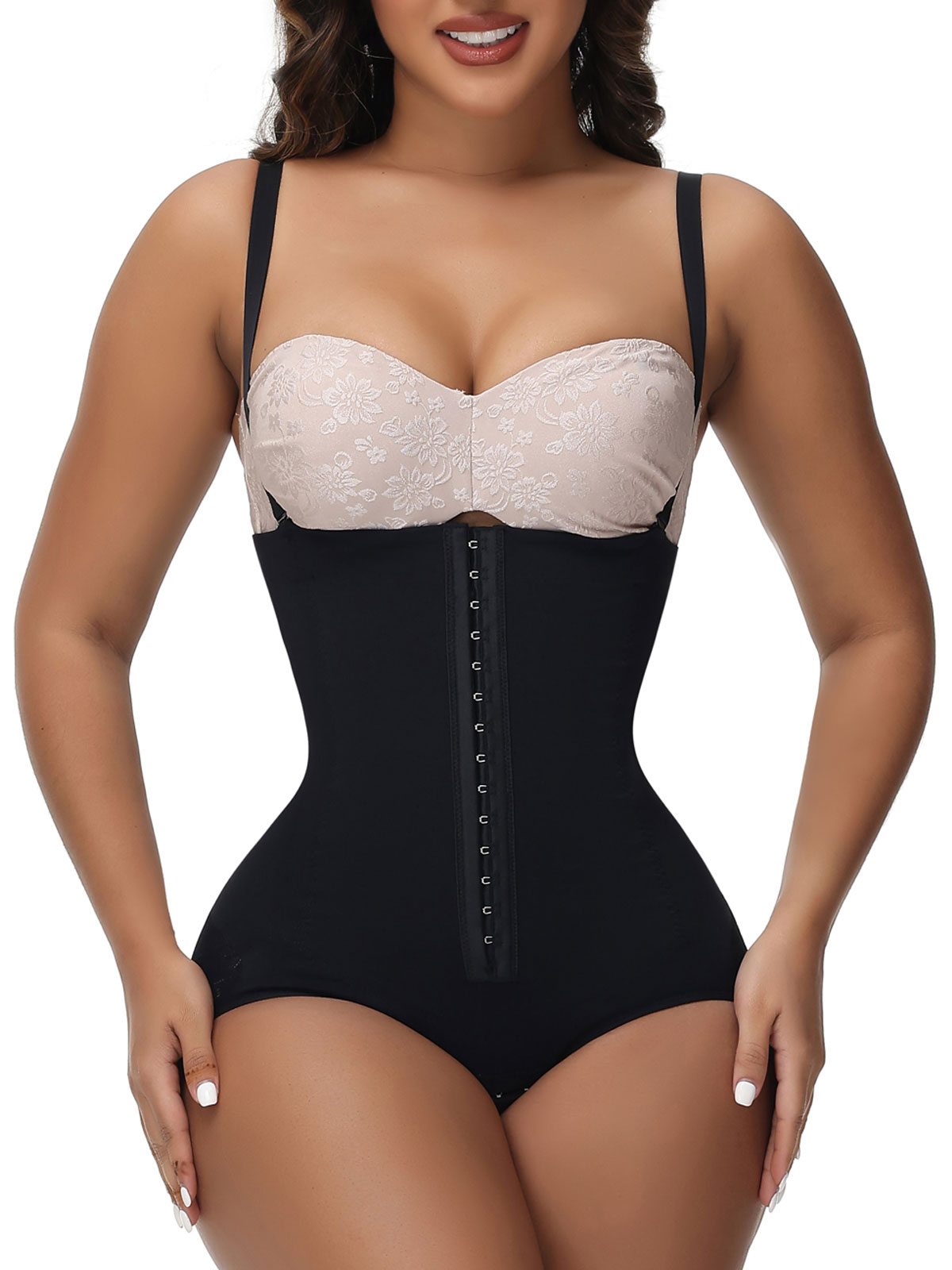 Butt Lift Button High Waist Shaping Shorts