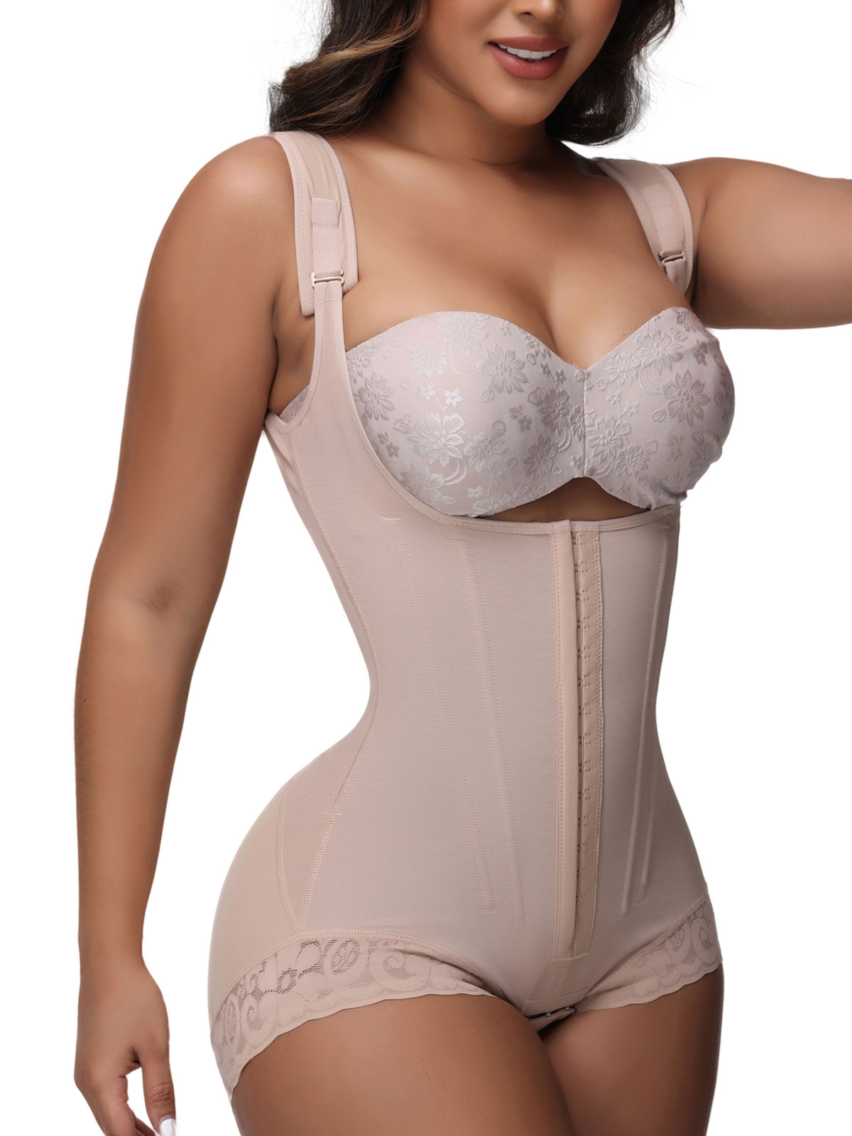 Open Chest Abdominal Control Triangle One-Piece Body Shaper