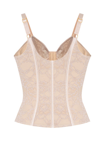 V Neck Tummy Control Lace Waist Trainer Body Shaper