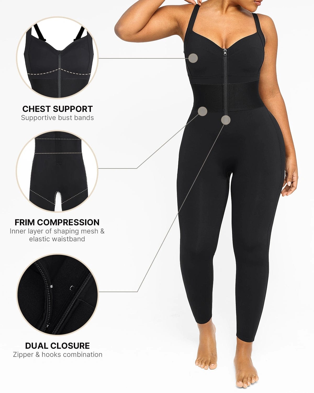 ElasticFuse Waistband Shaping Jumpsuit