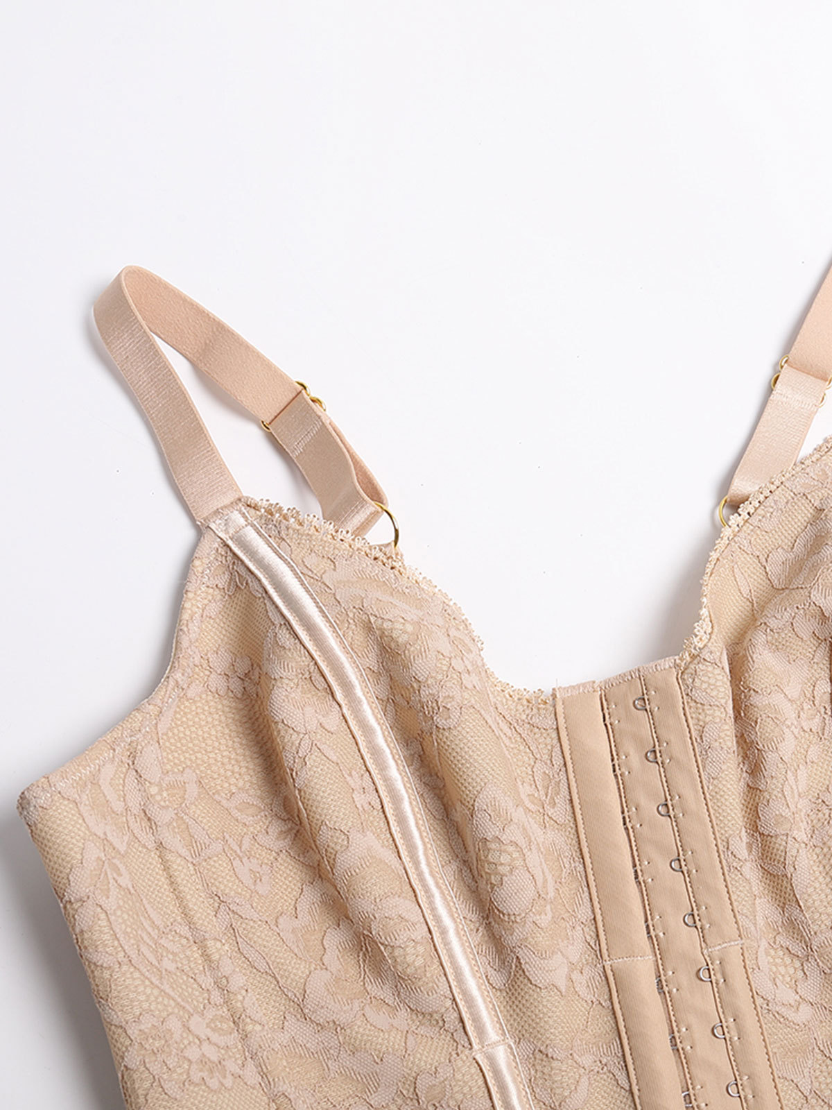 V Neck Tummy Control Lace Waist Trainer Body Shaper