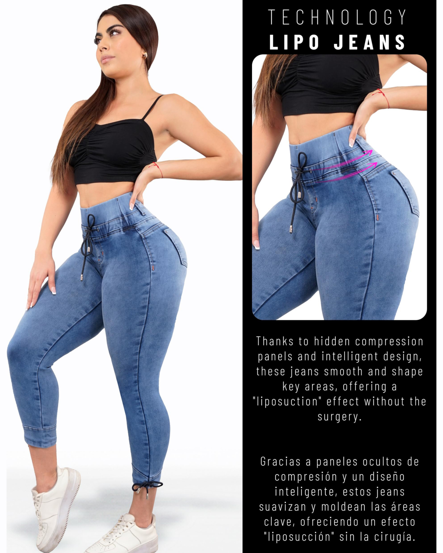 Levanta cola | Butt Lifting Jeans | High Waisted Jeans for Women