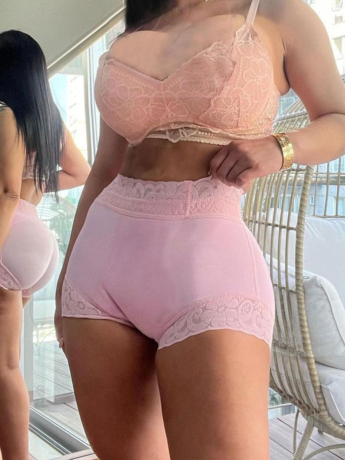 Women Classic Lace Butt Lifter Panty Smoothing Brief - Daily Wear