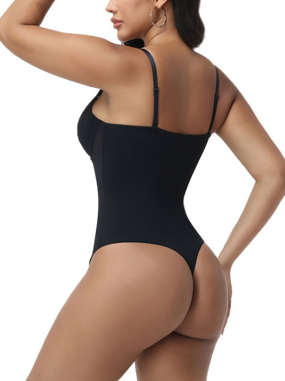 Lace Trimmed Halter Neck Triangle Bodysuit