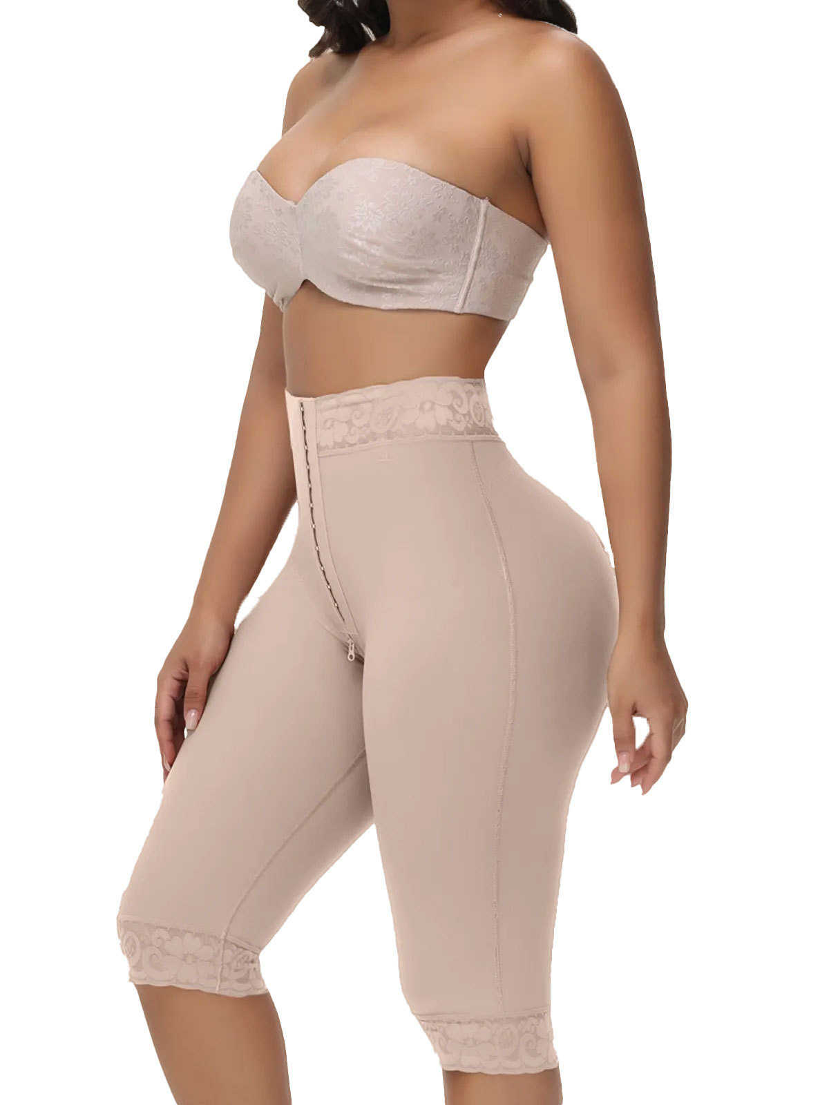 Mid Knee Length Tummy Control Hip Lifting Shaper Shorts