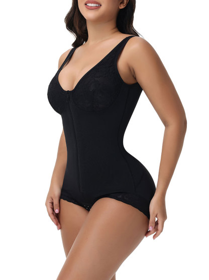 Jacquard With Bra Comfy Sculpting Thongs Bodysuit