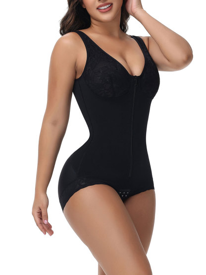 Jacquard With Bra Comfy Sculpting Thongs Bodysuit