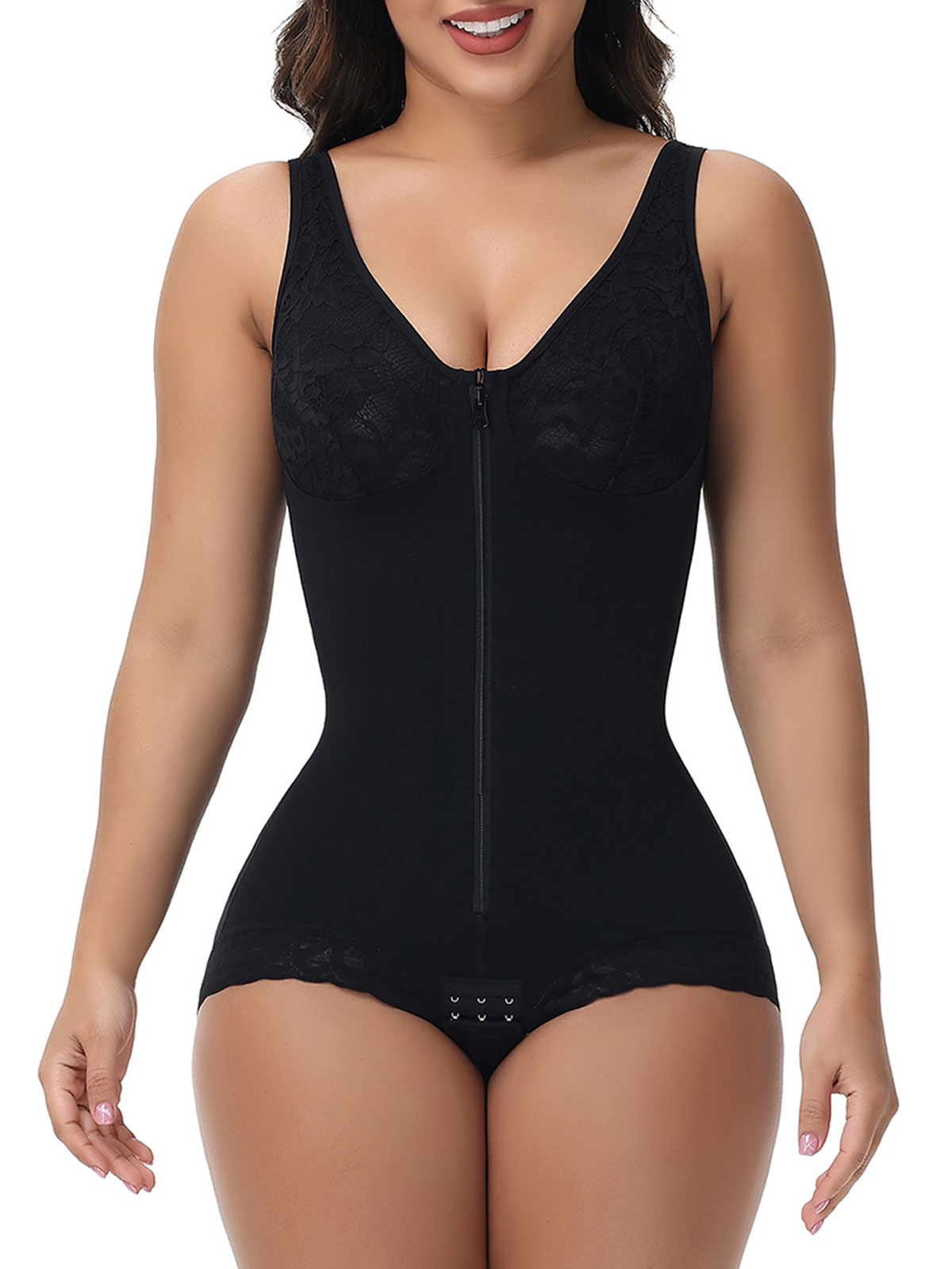 Jacquard With Bra Comfy Sculpting Thongs Bodysuit