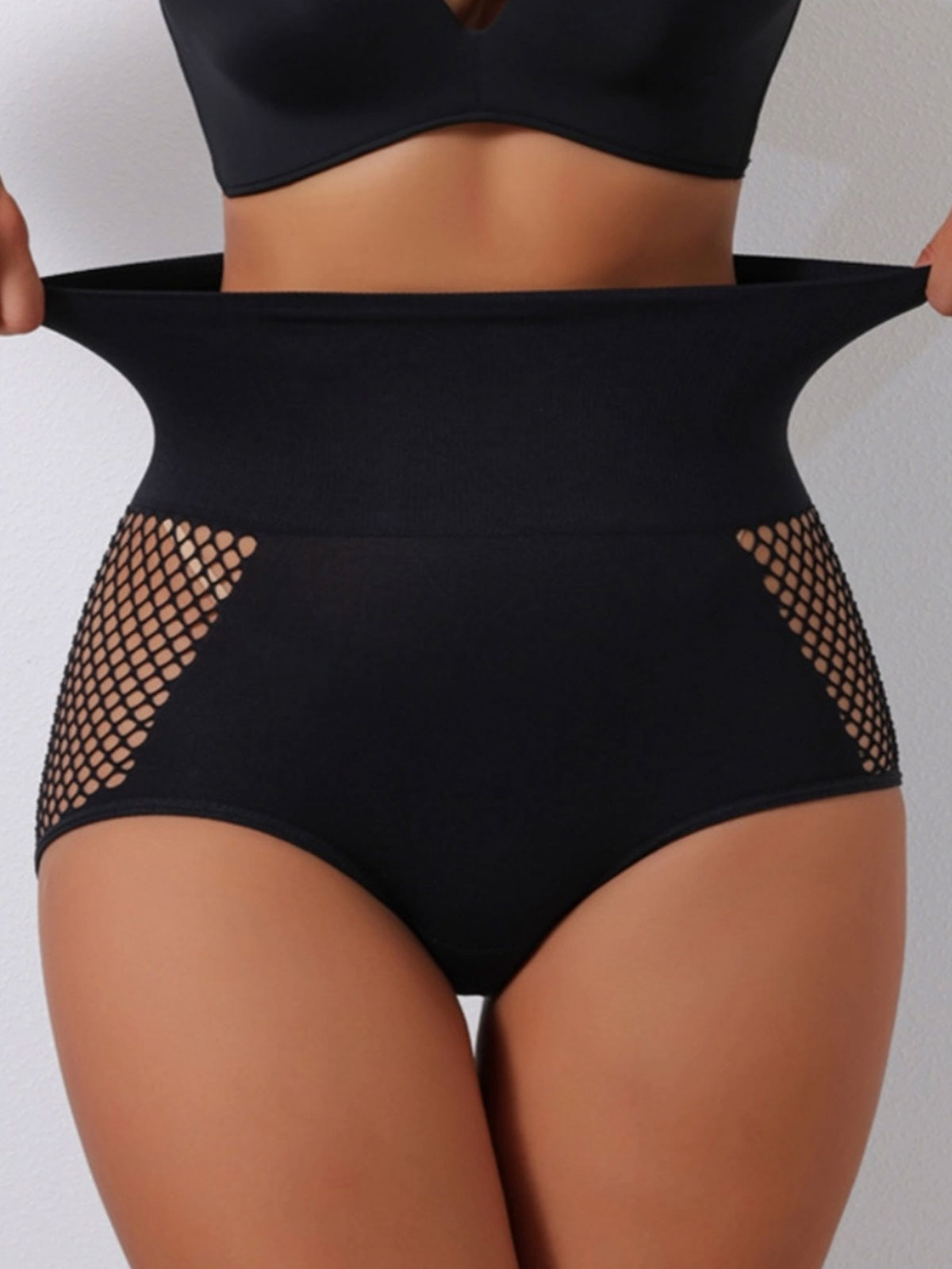 High Waisted Seamless Briefs Tummy Tucking Hip Lifting Panties