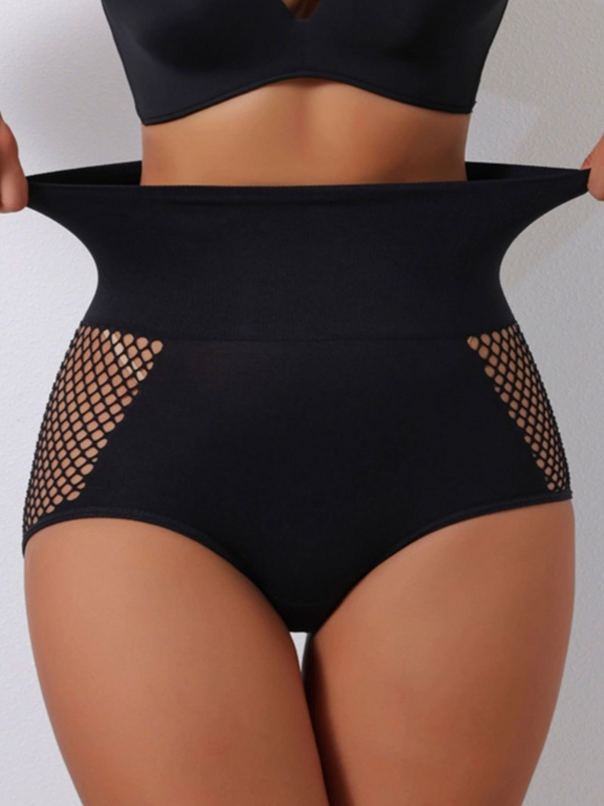 High Waisted Seamless Briefs Tummy Tucking Hip Lifting Panties