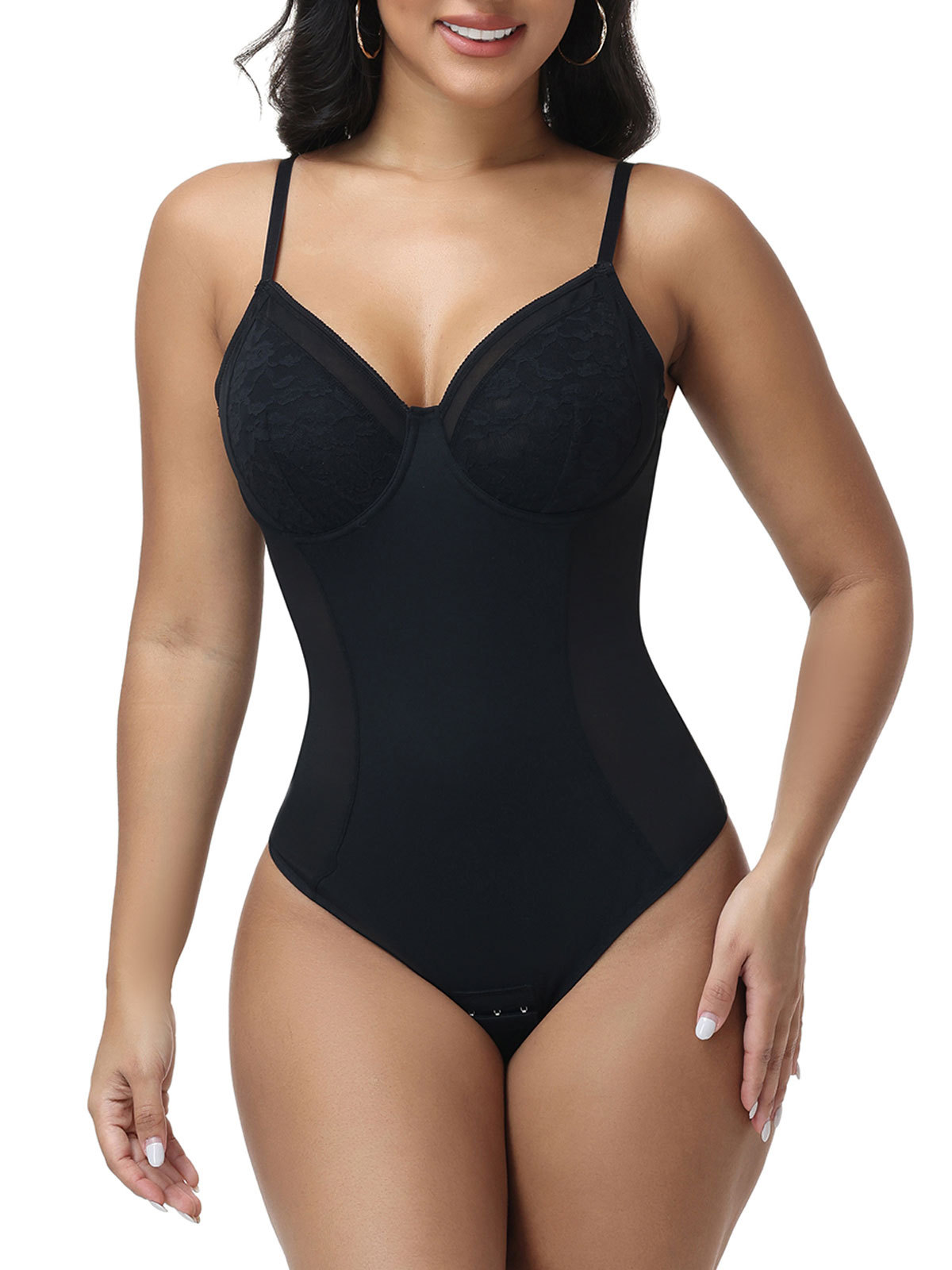 Lace Trimmed Halter Neck Triangle Bodysuit