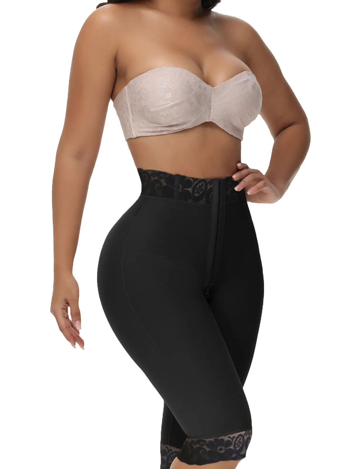 Mid Knee Length Tummy Control Hip Lifting Shaper Shorts