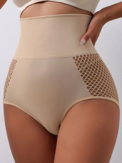 High Waisted Seamless Briefs Tummy Tucking Hip Lifting Panties