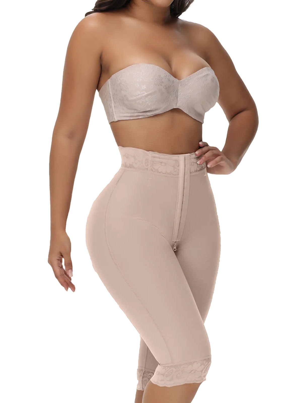 Mid Knee Length Tummy Control Hip Lifting Shaper Shorts