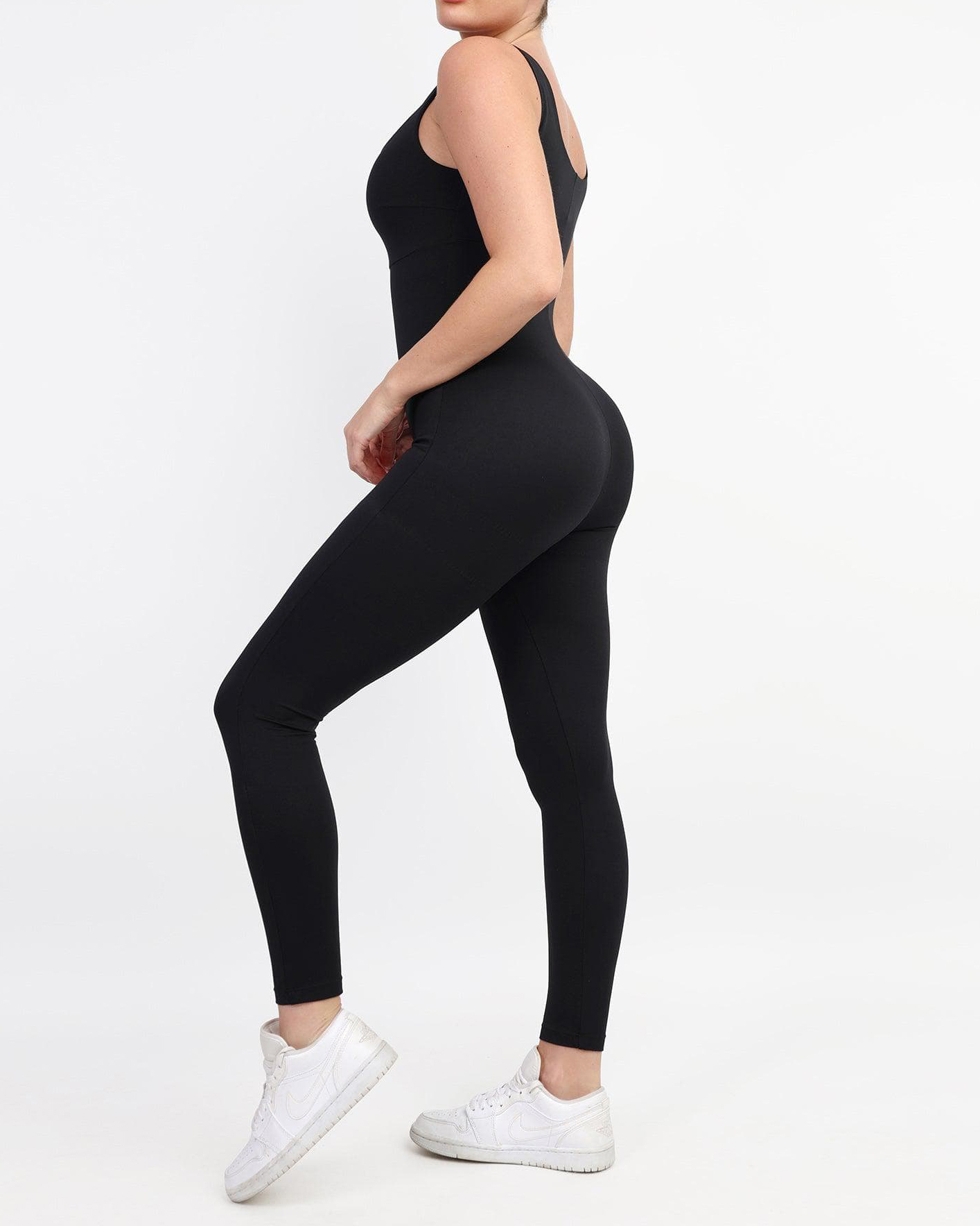 One Piece Tank Top Thigh Slimming Workout Jumpsuit