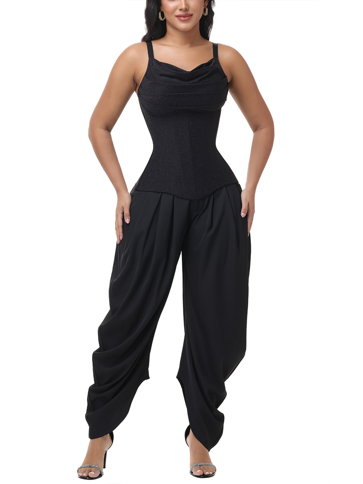 Side Zipper Waist Trainer Tank Top Bustier Corset Body Shaper