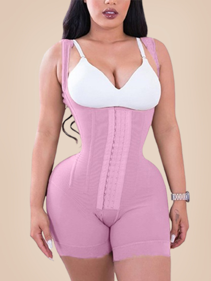 High Double Compression Garment Hook And Eye Closure  Adjustable Bodysuit Rf10052