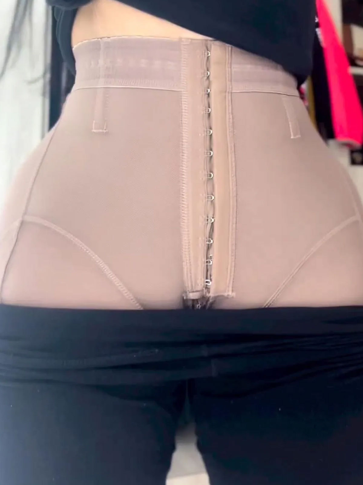 Curve High Waist Butt Lifting Lace Shapewear Shorts with Hooks