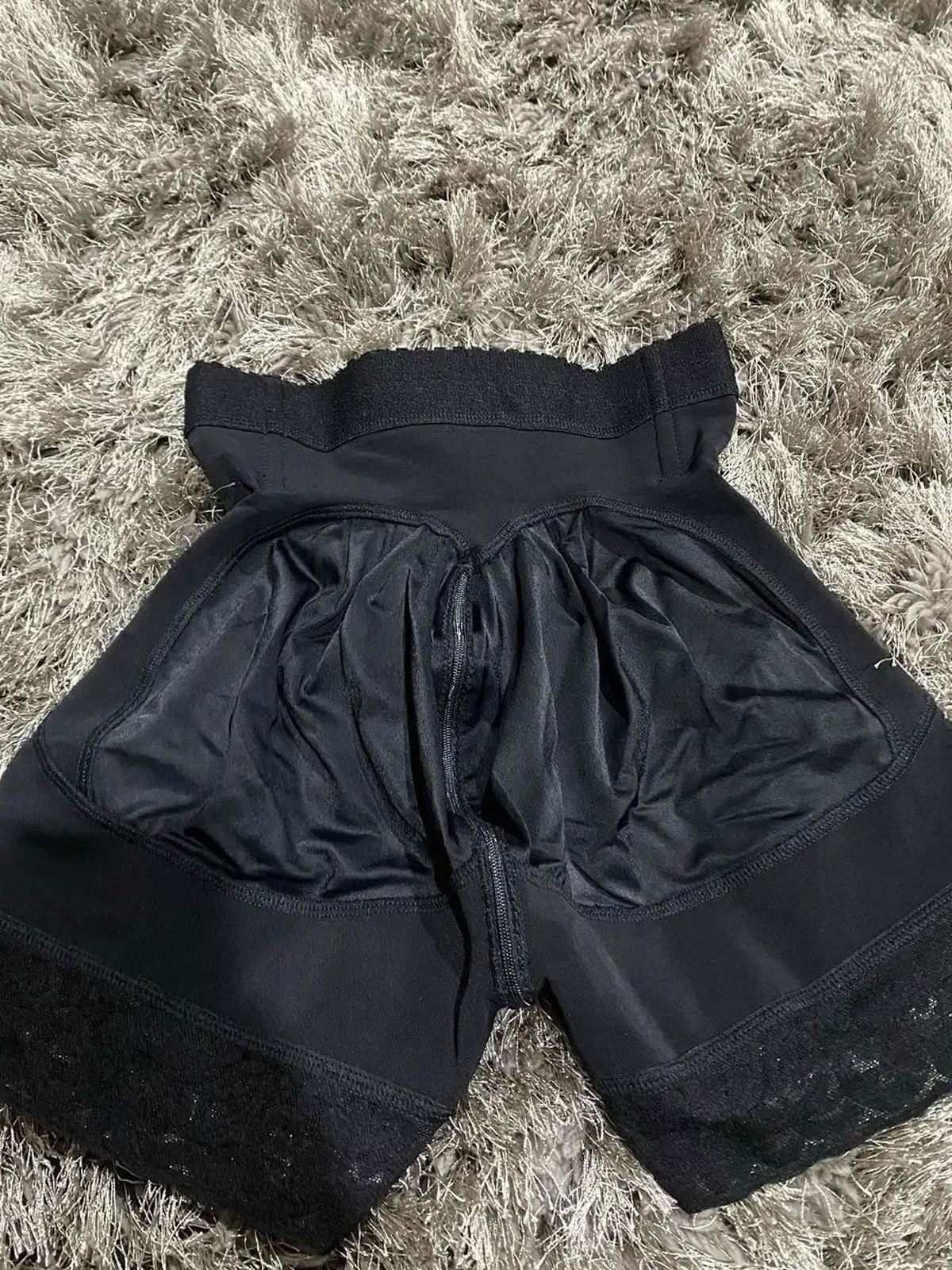 Curve High Waist Butt Lifting Lace Shapewear Shorts with Hooks