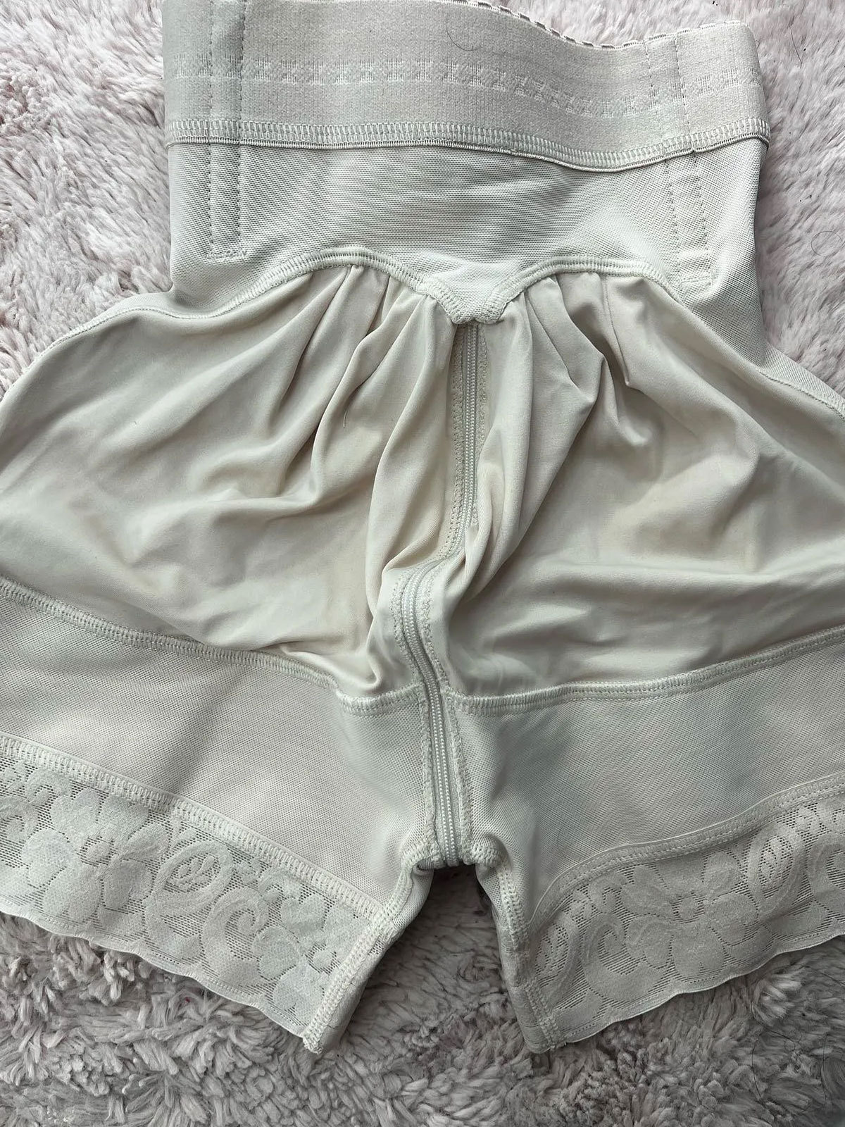 Curve High Waist Butt Lifting Lace Shapewear Shorts with Hooks