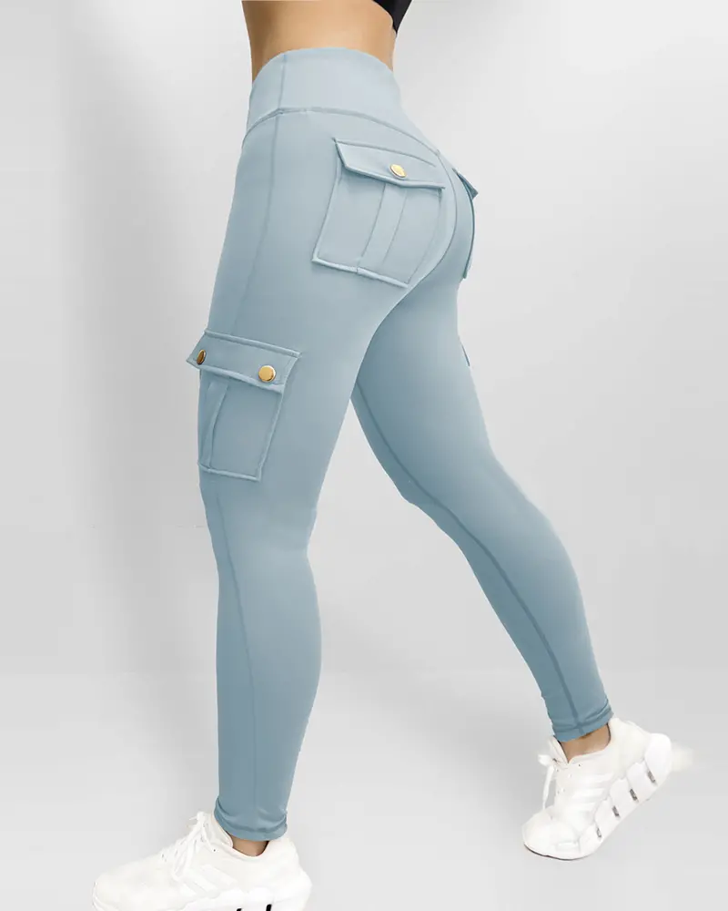 Pocket Design Butt Lifting Active Pants
