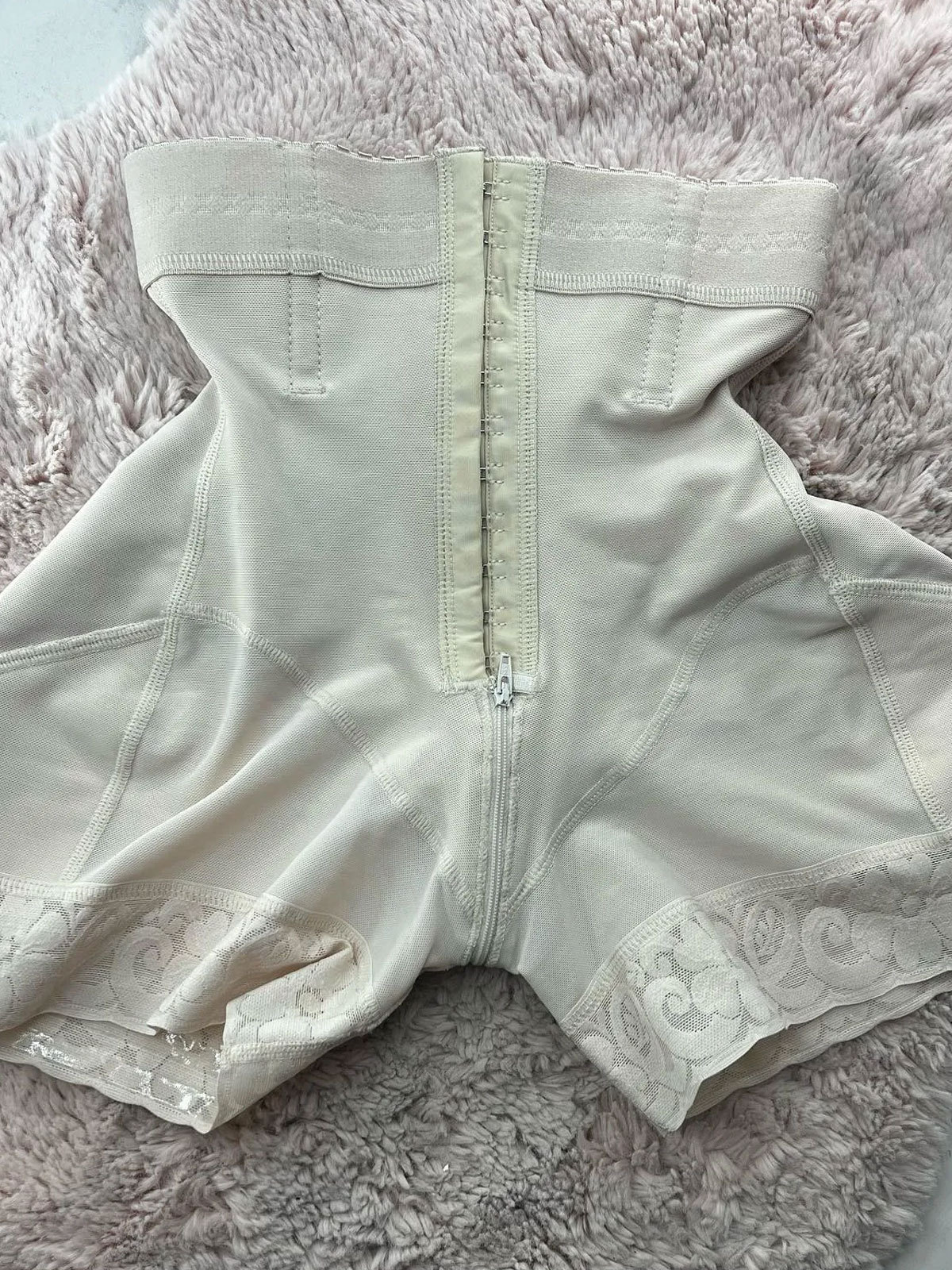Curve High Waist Butt Lifting Lace Shapewear Shorts with Hooks