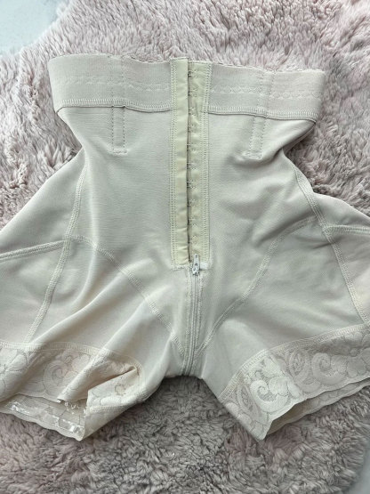 Curve High Waist Butt Lifting Lace Shapewear Shorts with Hooks