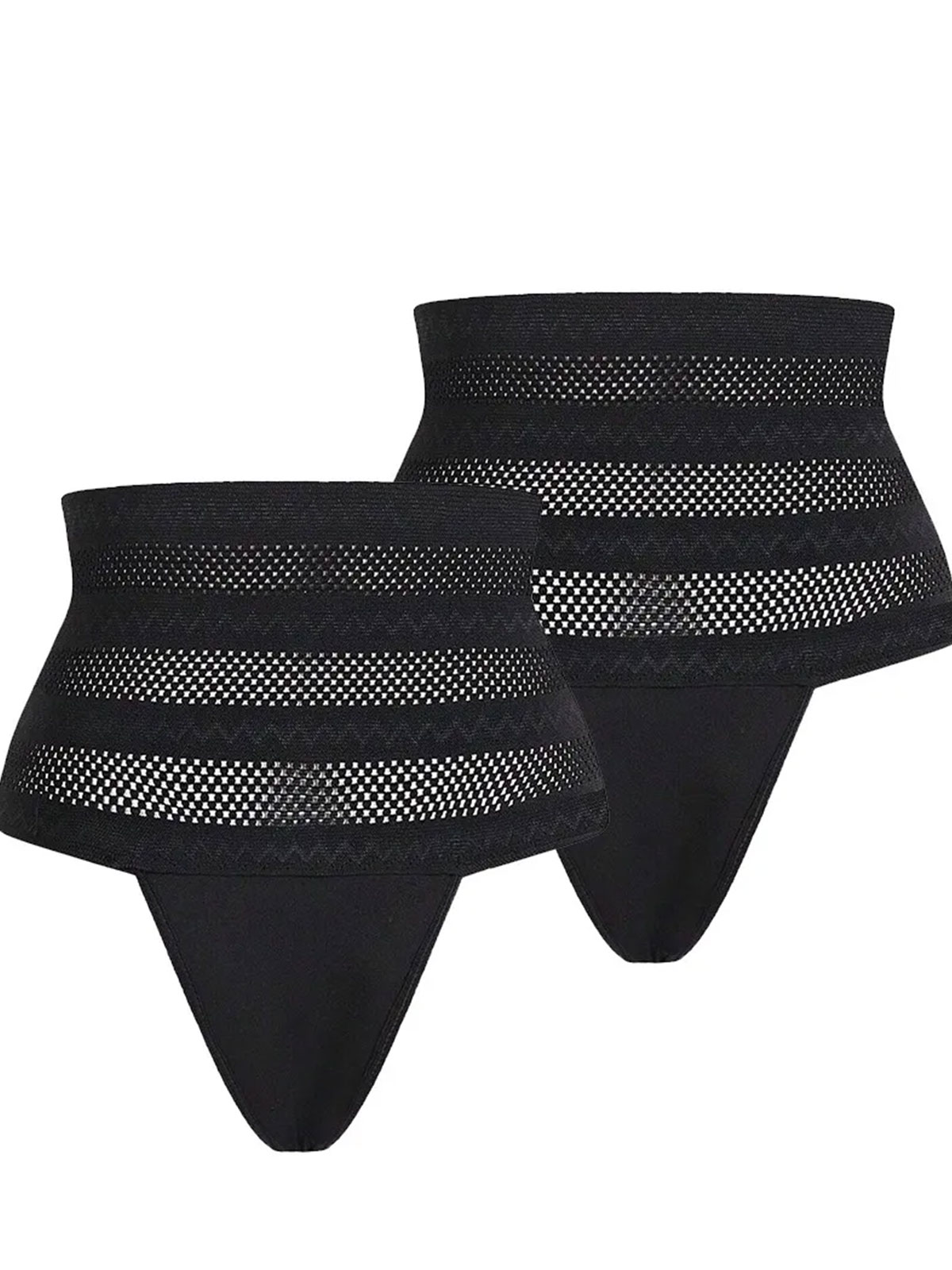 Women's High Waist Shaping Thong Breathable Tummy Control  Shapewear Panty