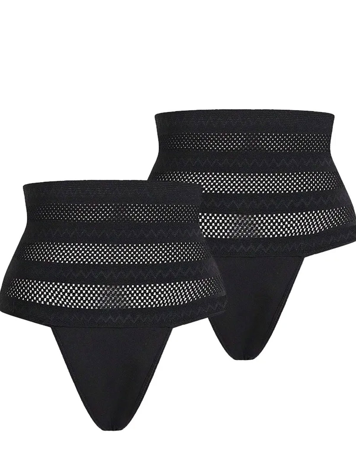 Women's High Waist Shaping Thong Breathable Tummy Control  Shapewear Panty