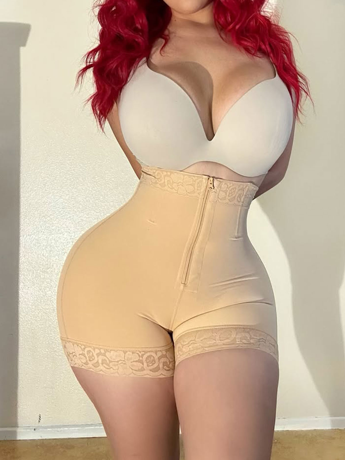 Slimming Tummy Control Butt lifter Short With Zipper Control