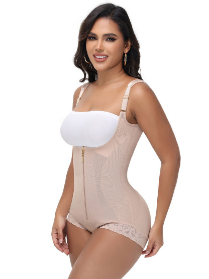 Shapewear for Women Tummy Control Fajas Body Shaper Zipper Open Bust Bodysuit