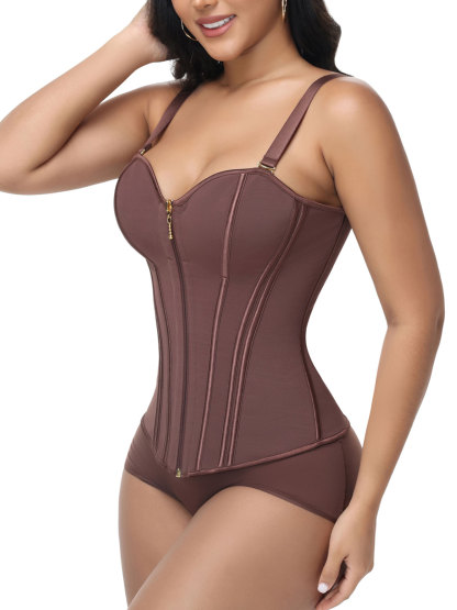 Leopard Print Bust And Belly Control Camisole Body Shaping Vest