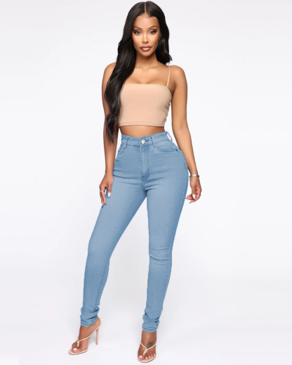ChicCurve Hip Lifting Peach Hip High Waist Jeans