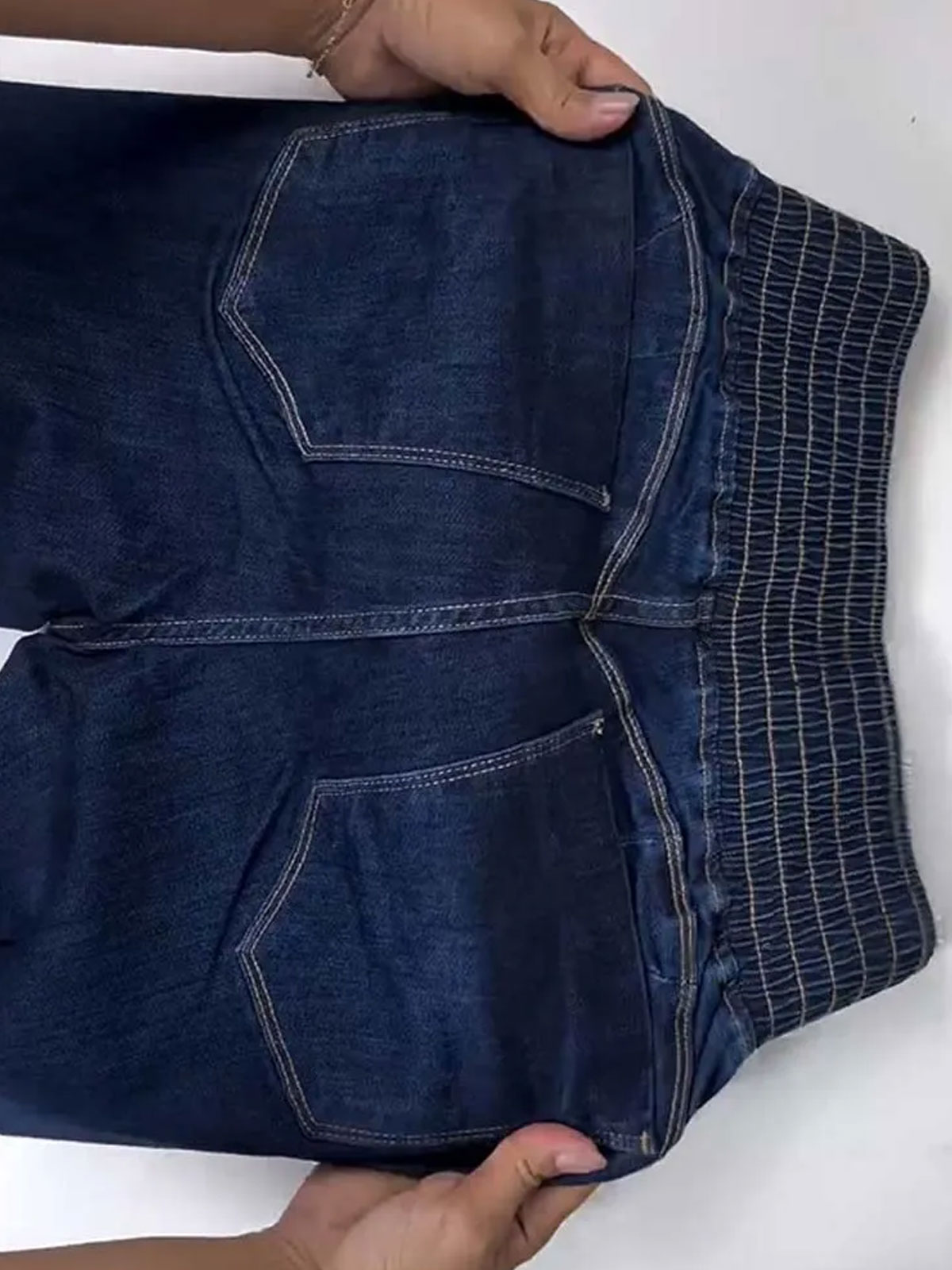 Skinny Flared Jeans With Elastic Waistband